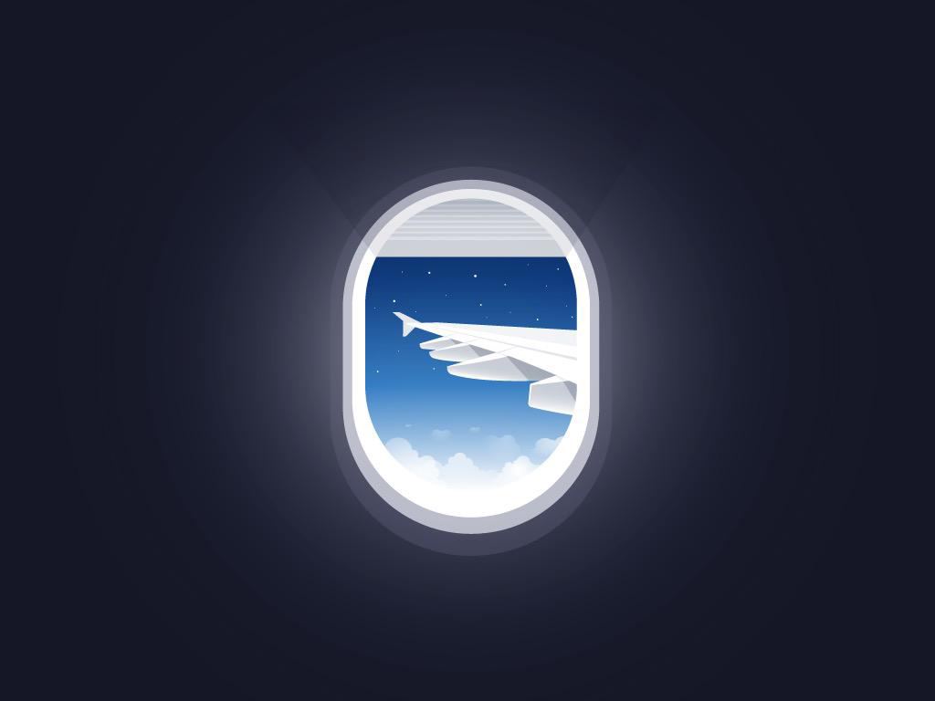 Icon design of plane window